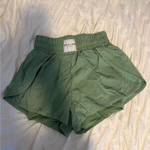 Aerie Athletic Shorts in Olive Green